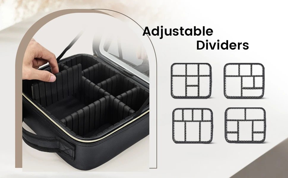 Makeup Bag With Led Mirror 3 Modes Lights Makeup Bag With Vanity Mirror With Lights Travel Makeup Case With Lighted Mirror