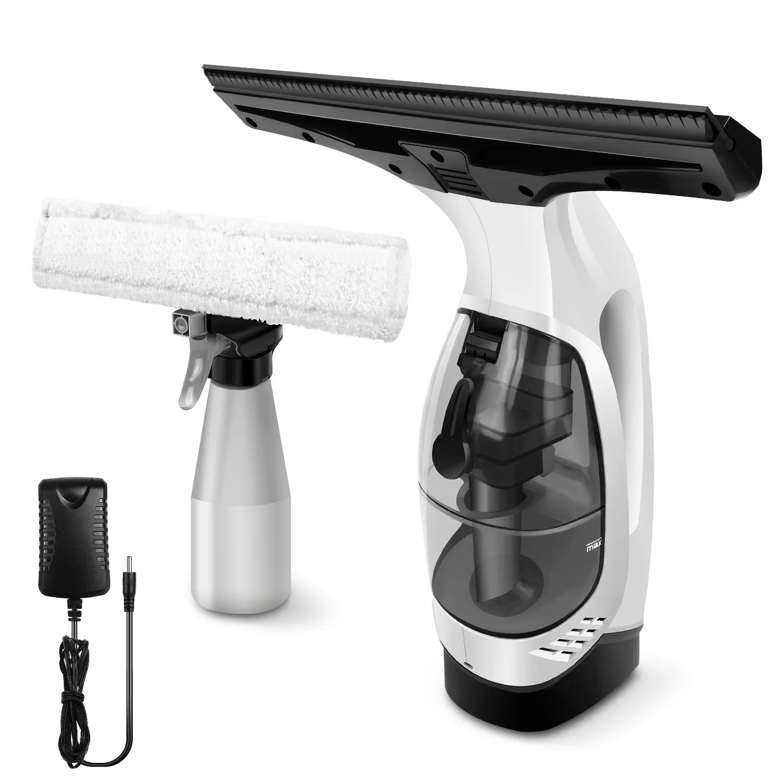 Cordless Window Vac Cleaner Rechargeable – 28cm Squeegee Element & 150ml Water Tank, Window Washer with 200ml Spray Bottle Cordless Window Vac Cleaner Rechargeable - 28cm Squeegee Element & 150ml Water Tank, Window Washer with 200ml Spray Bottle