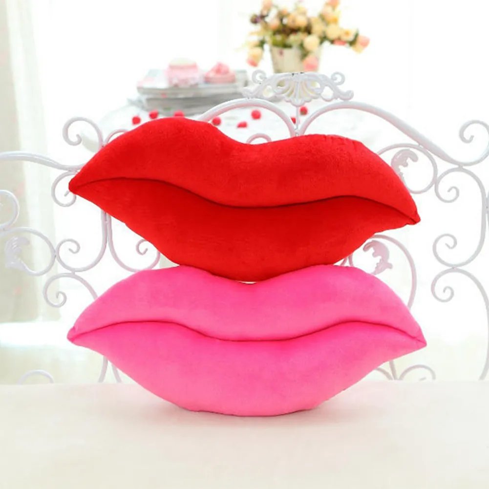 Soft Plush Lip Shaped Throw Pillow Cushion for Girlfriend Lover Soft Plush Lip Shaped Throw Pillow Cushion for Girlfriend Lover