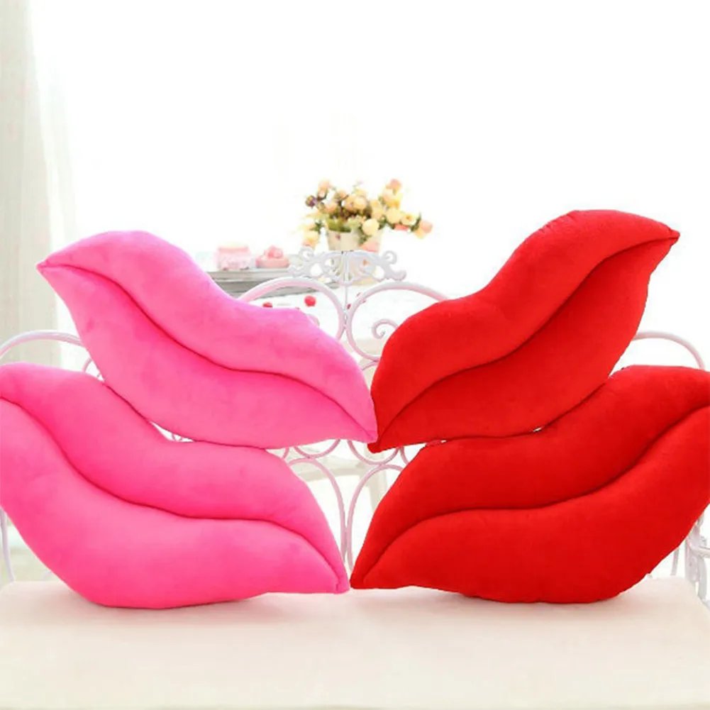 Soft Plush Lip Shaped Throw Pillow Cushion for Girlfriend Lover Soft Plush Lip Shaped Throw Pillow Cushion for Girlfriend Lover