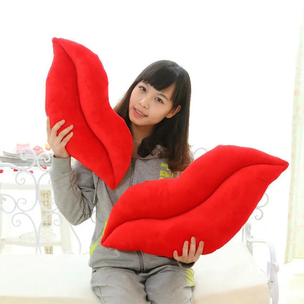 Soft Plush Lip Shaped Throw Pillow Cushion for Girlfriend Lover Soft Plush Lip Shaped Throw Pillow Cushion for Girlfriend Lover
