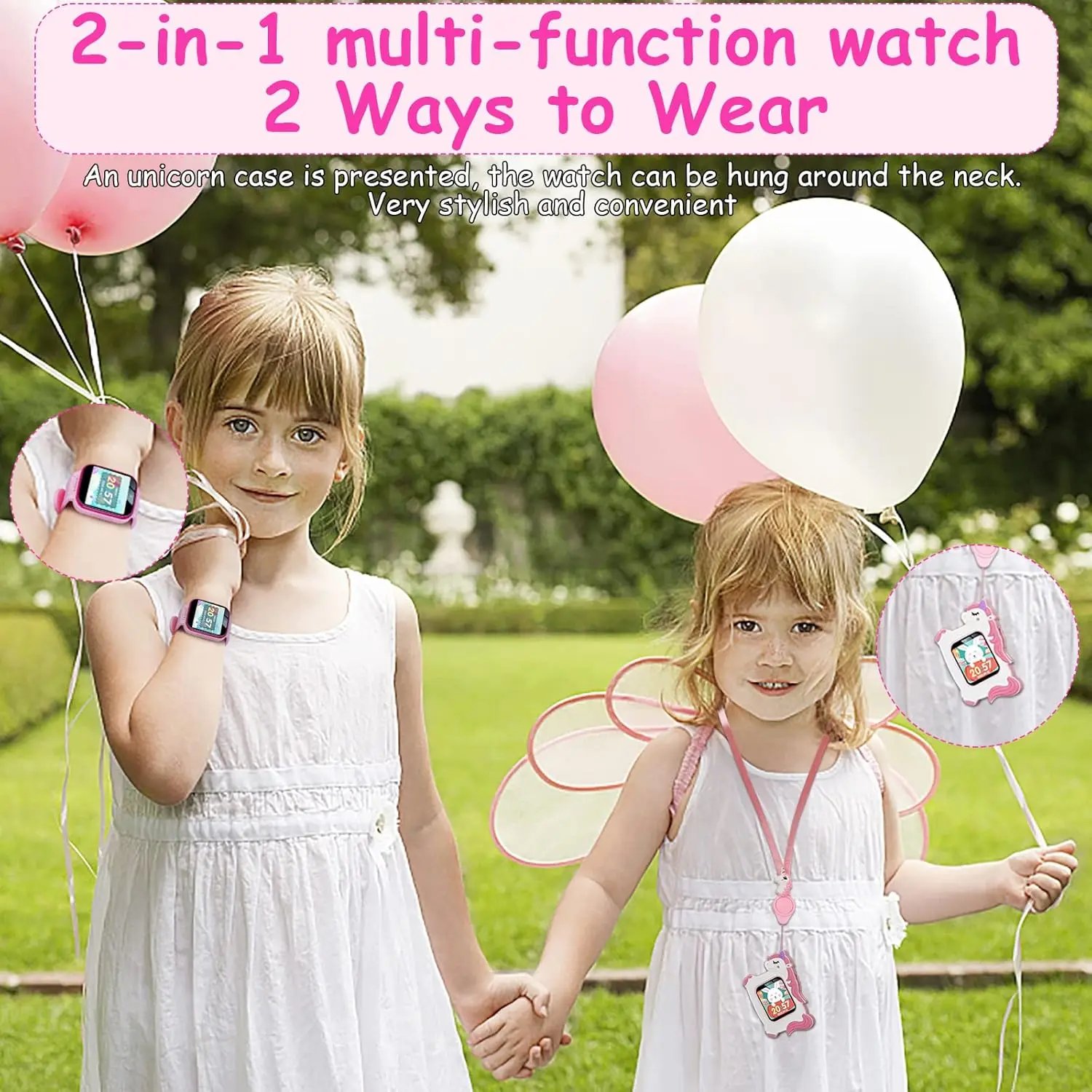 Kids Smart Watch with 90°Rotatable Camera Smartwatch Touch Screen Kids Watch Music Pedometer Flashlight Games Digital Wrist Watc
