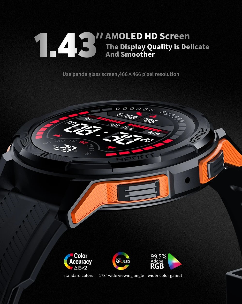 Oukitel SmartWatch BT10 Watch Sport 2024 For Men 410mAh 1.43 Inch BT5.2 Men's Smartwatch Oukitel SmartWatch BT10 Watch Sport 2024 For Men 410mAh 1.43 Inch BT5.2 Men's Smartwatch