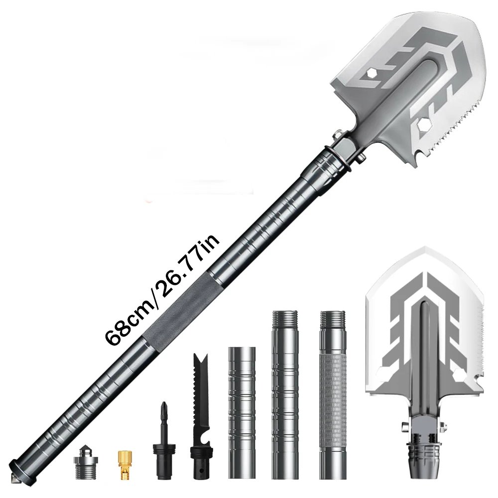 Multifunction Camping Shovel Survival Folding Shovels Military Tactical Shovel Hiking Outdoor Spade Garden Hoe Digging Tool Kit