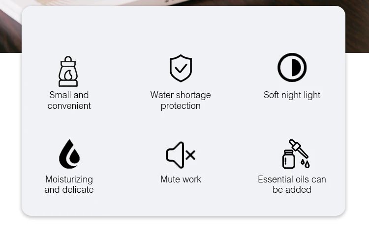 KINSCOTER Portable Mini Aroma Diffuser USB Air Humidifier Essential Oil Night Light Cold Mist Maker Sprayer for Home Gift