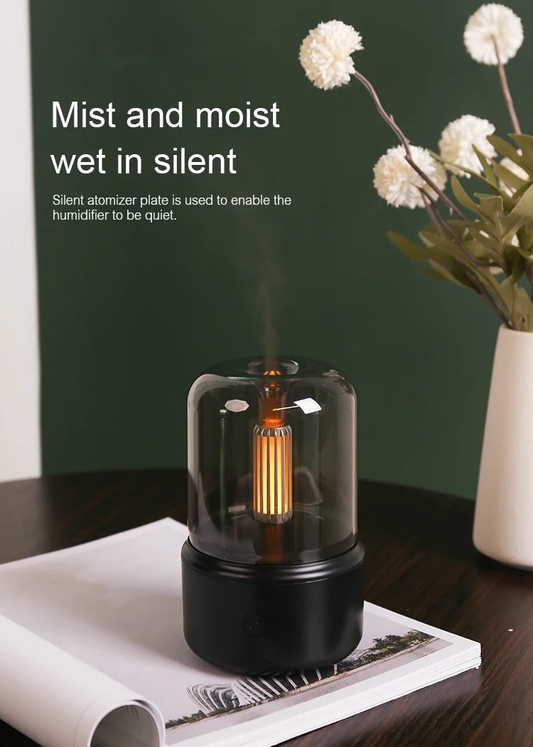KINSCOTER Portable Mini Aroma Diffuser USB Air Humidifier Essential Oil Night Light Cold Mist Maker Sprayer for Home Gift
