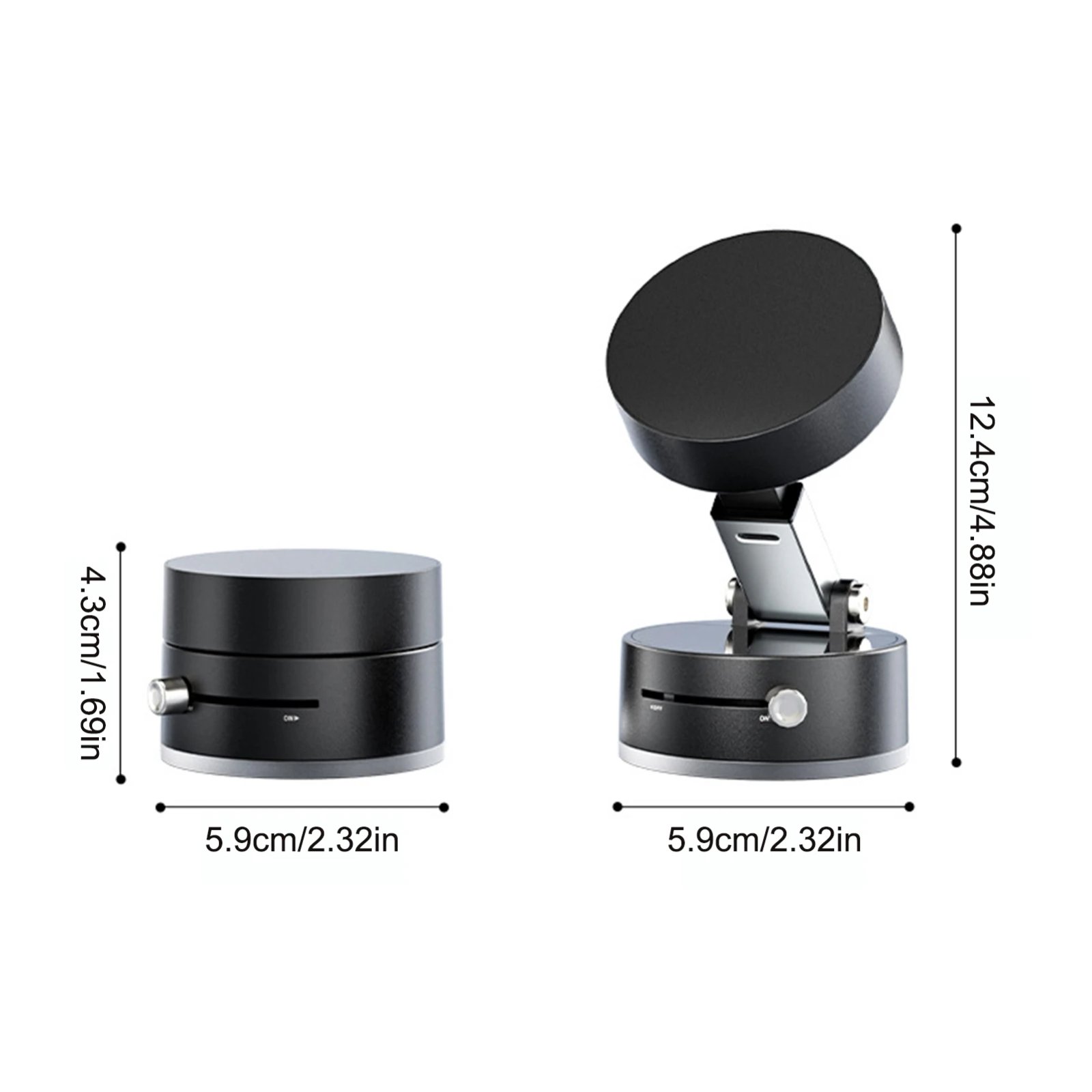 Vacuum Suction Cup Magnetic Car Phone Holder Double-Sided Foldable Magnetic Auto Phone Bracket For Car Interior Accessories